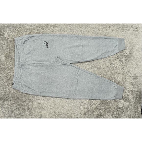 PUMA Gray Cotton Blend Jogger Pants 2XL Sweats Gym Run Pockets - Picture 2 of 8